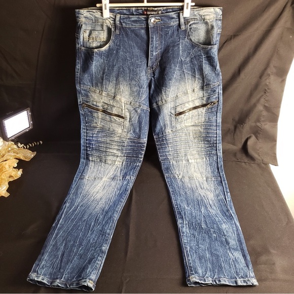 Southpole Acid Wash Skinny‎ Blue Jeans Men’s 40x32 - Picture 1 of 6